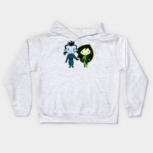 Drakken & Shego: Lil' CutiEs Kids Hoodie by Ellador